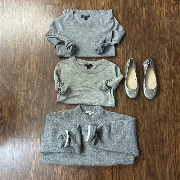 Tory Burch Metallic Minnie Travel Ballet Flat - Size 6 - Picture 13 of 14